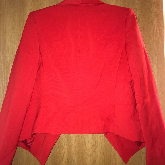 Red Ann Klein cascade collar blazer! Size 8 (US) - Picture 2 of 2